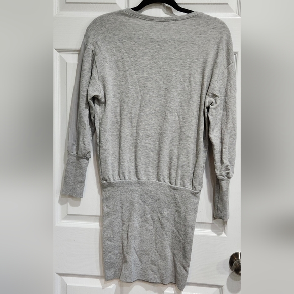 Zara Trafaluc grey sweatshirt midi dress women's size Small - Picture 4 of 7